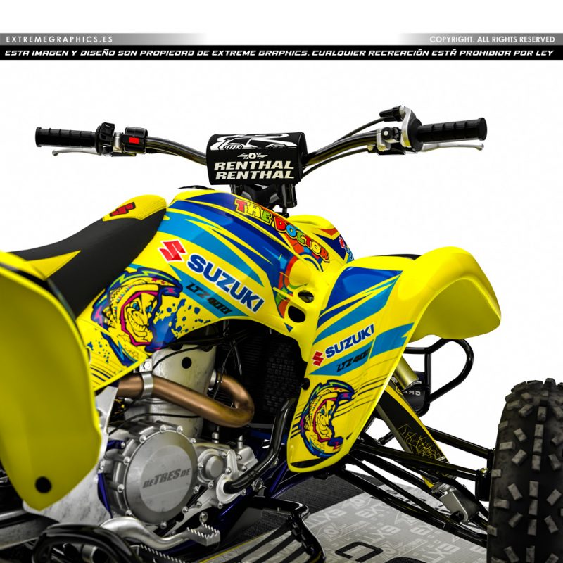 Adhesivos Quad Suzuki LTZ 400 Rossi Amarillo Extremegraphics Es