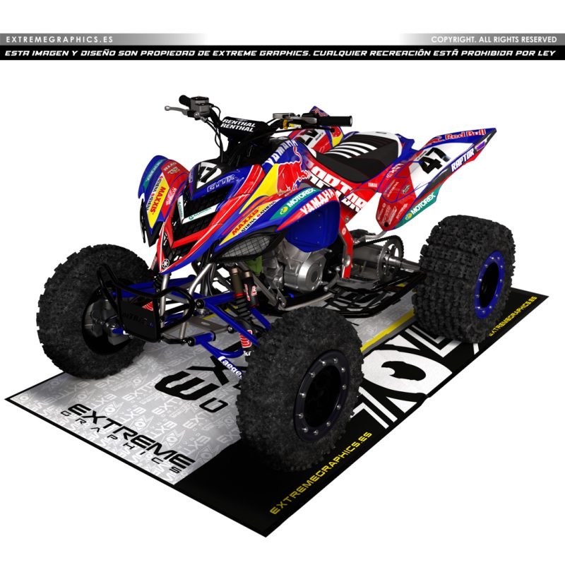 Adhesivos Quad Yamaha Raptor Redbull Factory Extremegraphics Es