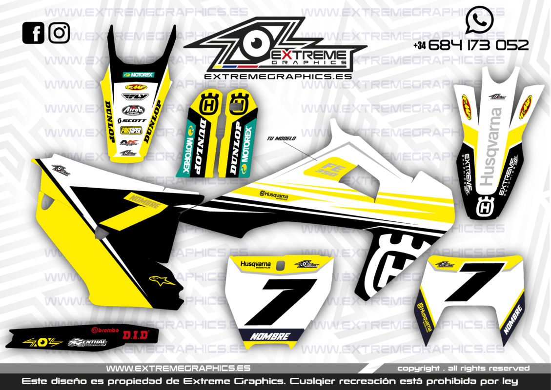 Adhesivos Moto Husqvarna Line Up Extremegraphics Es