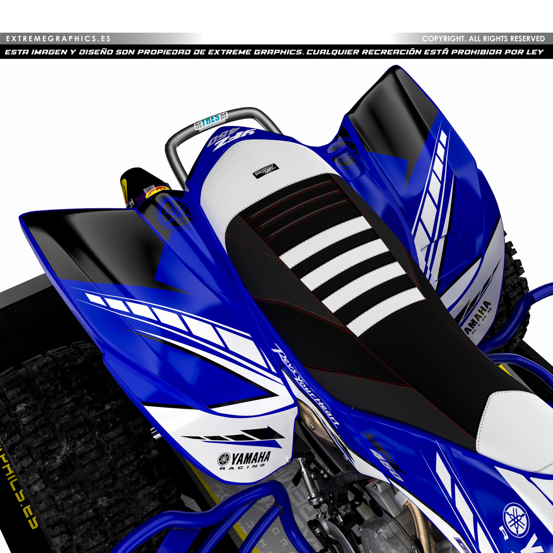 Kit adhesivos recubrimiento completo Yamaha YFZ 450 (04-08) 50 aniversario  azul